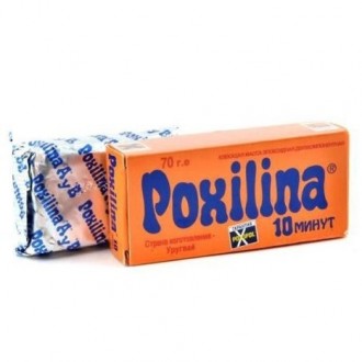 POXILINA Клеющая масса эпоксидная двухкомпонентная 70гр. (ГТД)