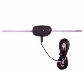 Антенна FM активная внутрисалонная AVG ДЕЛЬТА прямоугольная два текстолитовых уса кабель 2,2м Черный
