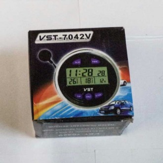 Часы 2 датчика VST-7042V будильник, термометр электронные с подсветкой в штатное место
