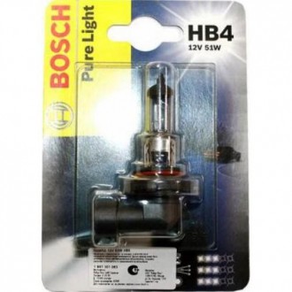 ЛАМПА HB4 12V 51W Bosch 1987301063 Pure Light (блистер /1шт)