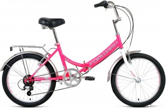 велосипед FORWARD ARSENAL 20 2.0 (20" 6 ск. рост 14" скл.) 2019-2020, розовый/серый