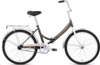 велосипед FORWARD VALENCIA 24 2.0 (24" 6 ск. рост 16" скл.) 2019-2020, серый/бежевый