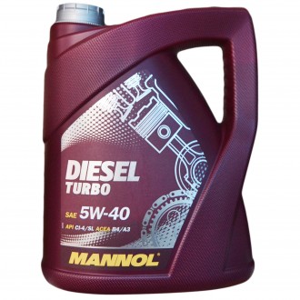 MANNOL Diesel Turbo SAE 5w-40 API CI-4/SL; ACEA B4/A3 (л.) Синт.моторное масло