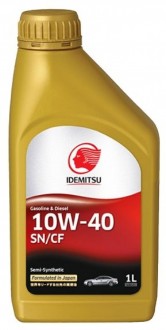 IDEMITSU "Gasoline & Diesel Semi-Synthetic 10W-40",(масло моторное полусинтетическое) 1л
