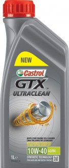 Castrol "GTX Ultraclean 10W-40", 1л Масло моторное полусинтетическое 