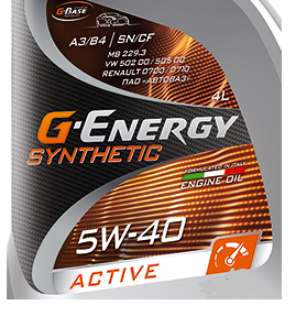 G-Energy Synthetic Active 5w40 SN/CF  4 л (масло синтетическое)
