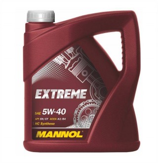 MANNOL Extreme SAE 5W-40 (4л.) Синт.моторное масло API SN/CF;ACEA A3/B4;MB 229.3 /226.5;VW502.00/505