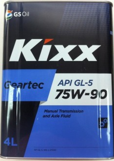 Kixx Gearsyn GL-4/5 75W-90 /4л синт. Трансмиссионное масло																														