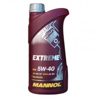 MANNOL Extreme SAE 5W-40 (1л.) Синт.моторное масло API SN/CF;ACEA A3/B4;MB 229.3 /226.5;VW502.00/505