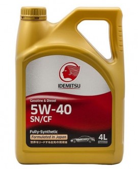 IDEMITSU FULLY-SYNTHETIC SN/CF 5W40 (Масло моторное синтетическое) 4L, шт
