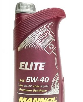 MANNOL Elite SAE 5W-40 API SN/CF; ACEA A3-02/B4 (1л)  Синт. моторное масло