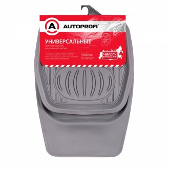 Коврики автомобильные AUTOPROFI, универсальные, ванночки, комплект из 4 предметов: 2 коврика передне, шт