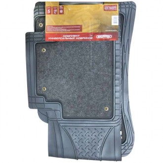 Коврик салона 3предм. SKYWAY Полиуретановый со съемным ковролином задний с перемычкой Серый (п:80*53,с:77.5*50см,з:48*147.5см) S01702007
