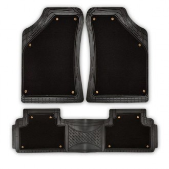 Коврик салона 3предм. SKYWAY Полиуретановый со съемным ковролином задний с перемычкой Черный (п:80*53,с:77.5*50см,з:48*147.5см) S01702008

