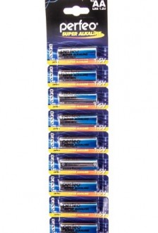 Батарейка PERFEO LR06 10BL Super Alkaline отрывные АА комплект 10шт
