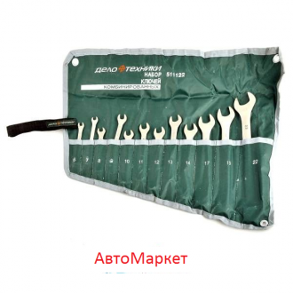 Набор ключей комбинированных 12предм. ДТ 6,8,10,12,13,14,15,16,17,18,19,22мм сумка планшет