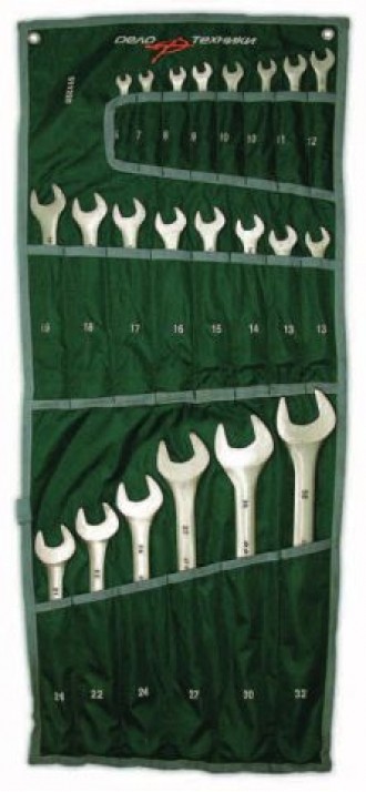 Набор ключей рожково-накидных 22предм. ДТ 6,7,8,9,10,10,11,12,13,13,14,15,16,17,18,19,21,22,24,27,30,32 тетрон. сумка "ДТ"511220/4 511220