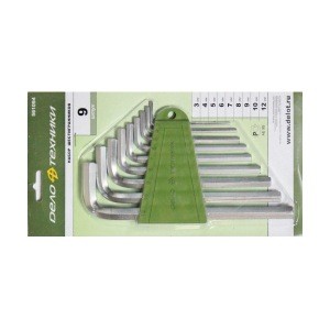 Набор ключей шестигранных 9предм. ДТ 3,4,5,6,7,8,9,10,12мм