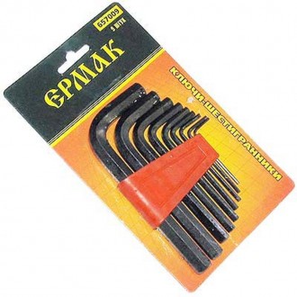 Набор ключей шестигранных 9 предм. ЕРМАК 2,0-12мм (009)