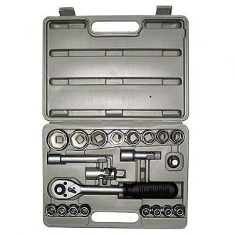 Набор головок торцевых 21предм. ЕРМАК 1/2" 8-32 мм с карданным шарниром