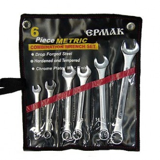 Набор ключей рожково-накидных 6предм. ЕРМАК усиленные