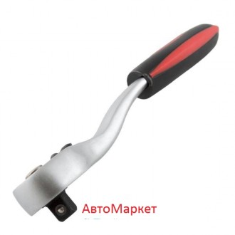 Трещотка 1/4" МАЯКАВТО 72-зубцовая изогн. пласт. ручка