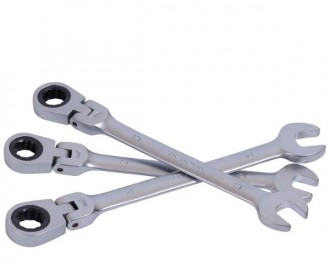 Ключ трещоточный комбинированный 10мм АвтоДело шарнирный, шт