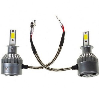 Автолампа-LED (аналог ксенона) HB3 8V-48V 36W 3800LM KS комплект 2 шт радиатор+вентилятор ближний свет
