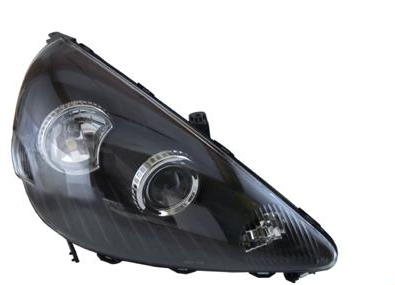 Фара HONDA FIT 01-07 5D LH+RH комплект, черный хрусталь