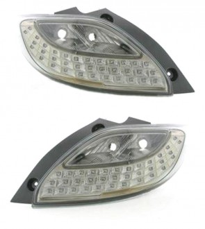 Фонарь задний MAZDA 2/DEMIO 07-  хром диодные  тюнинг комплект R+L (уценка на 25%)