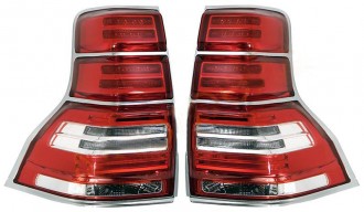 Фонарь задний TOYOTA LAND CRUISER PRADO 09- красные диодные полосы тюнинг комплект R+L