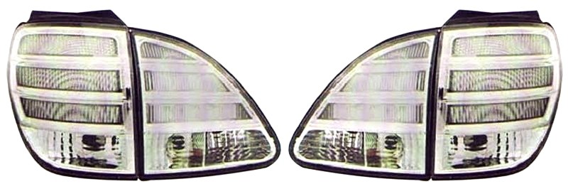 Фонарь задний+вставка LEXUS RX300 /TOYOTA HARRIER 98-02 хром диодные полосы тюнинг комплект R+L