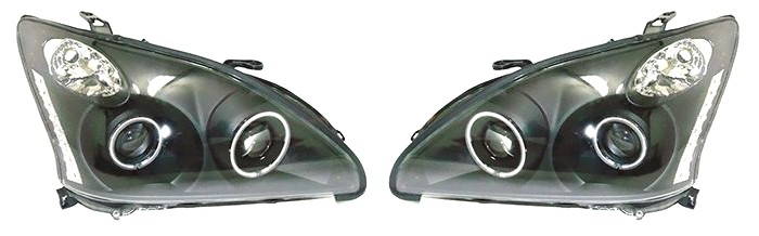 Фара TOYOTA HARRIER /LEXUS RX330 03-08 черн. линзы диодные тюнинг комплект R+L