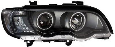 Фара BMW X5 01-03 черн. диоды тюнинг комплект R+L