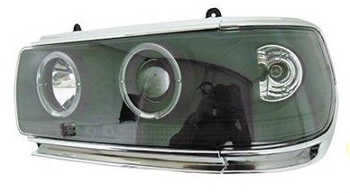 Фара TOYOTA LAND CRUISER 90-98 цельная черный линза тюнинг комплект R+L