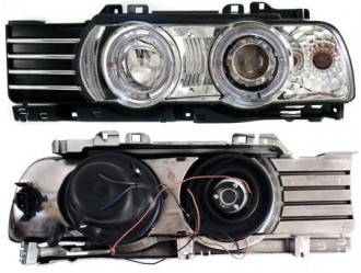Фара BMW E34 88-95 цельная с габаритом