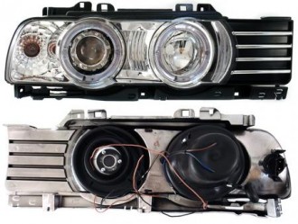 Фара BMW E34 88-95 цельная с габаритом